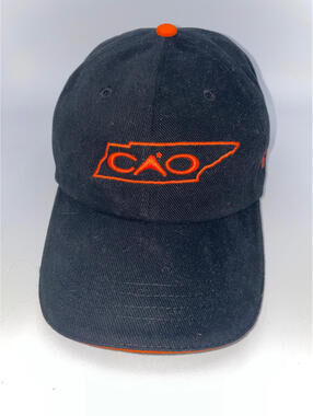 CAO Cigars Baseball Hat Cap Embroidered TN State Outline Black Orange Adjustable